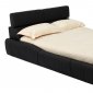 Steward Bed in Black Leather Match by Whiteline Imports