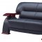 U2033 Sofa in Black Leather/Match by Global with Options