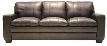 Dark Chocolate Full Leather Modern Living Room Sofa [CHFS-FL-Lilly]