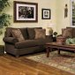 Truffle Fabric Modern Sofa & Loveseat Set w/Options