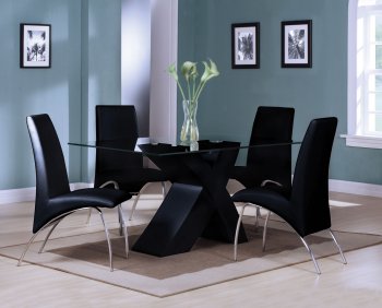 Pervis 71110 5Pc Dining Room Set in Black by Acme w/Options [AMDS-71110-Pervis Black]