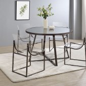 Jillian Dining Set 5Pc 120630 Black Nickel by Coaster