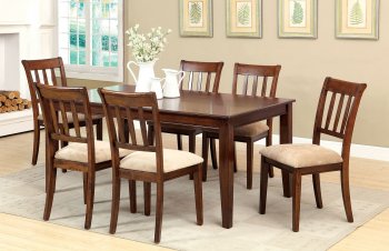 CM3886T Plainville 7Pc Dining Set in Brown Cherry [FADS-CM3886T Plainville]