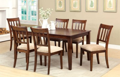 CM3886T Plainville 7Pc Dining Set in Brown Cherry