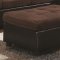 Mallory Sectional Sofa 505655 in Chocolate Fabric by Coaster