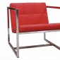 Lisa Set of 2 Chairs in Red Leatherette by Whiteline Imports