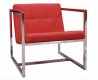 Lisa Set of 2 Chairs in Red Leatherette by Whiteline Imports