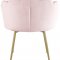 Claire Dining Chair 748 Set of 2 Pink Velvet Fabric by Meridian