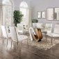 Cilegon Dining Table FOA3748T in White & Natural Tone w/Options