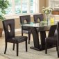 F2153 Dining Set 5Pc in Dark Brown by Poundex w/F1094 Chairs