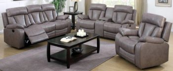 Modesto Motion Sofa in Grey Bonded Leather by Chintaly w/Options [CYS-Modesto]