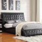 Tully 300362 Upholstered Bed in Black Leatherette by Coaster