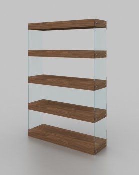 Elm Curio in Walnut by J&M Furniture [JMCR-Elm]