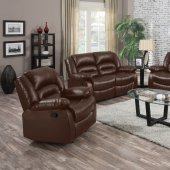 9172 Reclining Sofa in Brown Bonded Leather w/Options