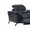 2619 Power Reclining Sofa in Dark Grey Leather by ESF w/Options