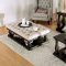 Keira Coffee Table CM4455F in Weathered Walnut & Beige w/Options