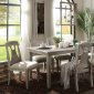 Colette Dining Table 70310 in Reclaimed Gray Oak & Cream by Acme