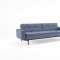 Dublexo Sofa Bed in Indigo by Innovation w/Arms & Wood Legs