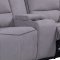 U8078 Power Reclining Sofa Light Gray Suede by Global w/Options