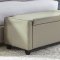 100-BR Upholstered Bed in Natural Linen Fabric by Liberty