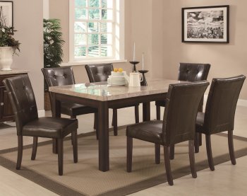 103771 Milton Dinig Table by Coaster w/Marble Top & Options [CRDS-103771 Milton]