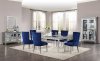 Varian Dining Table 66155 in Mirrored by Acme w/Options