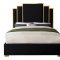 Hugo Bed in Black Velvet Fabric by Meridian