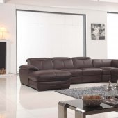 2146 Sectional Sofa in Brown Leather by ESF