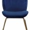 Paris Dining Chair 785 Set of 4 Navy Velvet Fabric by Meridian