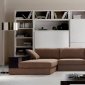 0739 Anthem Sectional Sofa & Chair in Brown Fabric by VIG