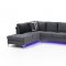 U97 Sectional Sofa in Gray Velvet by Global w/LED