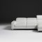 Augusto Power Motion Sectional Sofa White Leather by Whiteline