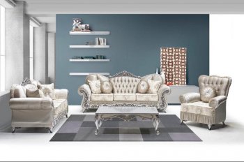 Laila Sofa, Loveseat & Chair Set in Fabric [ADS-Laila]