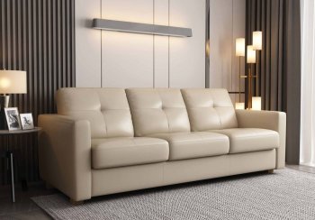 Noci Sofa w/Sleeper LV01294 in Gray Leather by Mi Piace [MPSB-LV01294 Noci MI Piace]