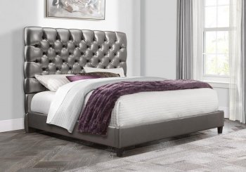 8819 Bed in Metallic Gray by Global Furniture USA [GFB-8819 Metallic Gray]