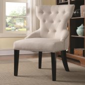 902238 Accent Chair Set of 2 in Cream Fabric by Coaster