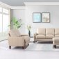 Chino Sofa & Loveseat Set in Sand by Leather Italia w/Options