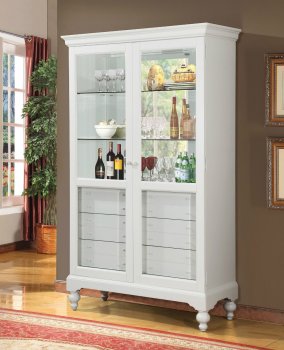 Dallin Curio Cabinet 90107 in White by Acme [AMCR-90107-Dallin]