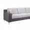 U967 Sectional Sofa in Gray & Dark Gray Suede by Global