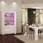 Elegance Diamond White Dining Table by At Home USA w/Options