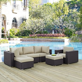 Convene Outdoor Patio Sectional Set 6Pc EEI-2207 by Modway [MWOUT-EEI-2207-Convene]