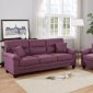 F6407 Sofa & Loveseat Set in Warm Purple Fabric by Poundex