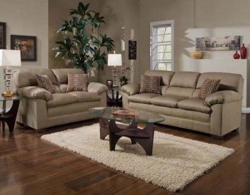 Mineral Microfiber Sofa & Loveseat Set w/Optional Chair, Ottoman [UDS-3685-Mineral]