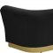 Bellini Sofa 669 in Black Velvet Fabric by Meridian w/Options