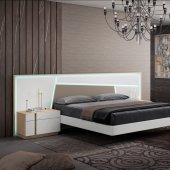 Anna Bedroom Set in White & Natural Oak by ESF w/Options