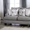 Verne Sofa SM8330 in Bluish Gray Linen-Like Fabric w/Options