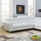 U9836 Sectional Sofa in White Leatherette by Global