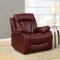 U97601 Motion Sofa in Burgundy PU by Global w/Options