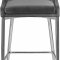 Karina Counter Stool 790 Set of 2 Grey Velvet Fabric - Meridian