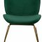 Paris Dining Chair 785 Set of 4 Green Velvet Fabric by Meridian